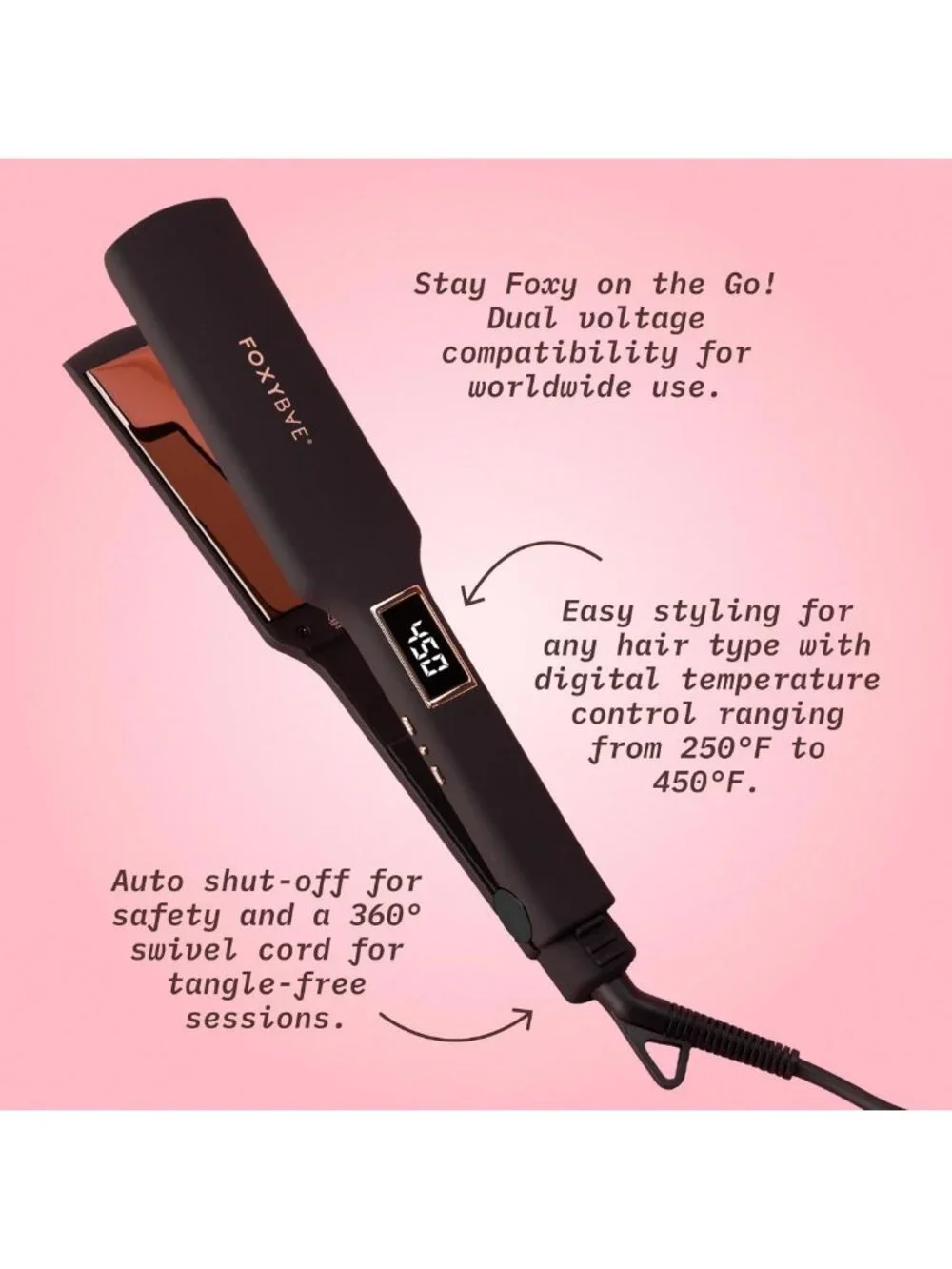 Sleek Titanium Flat Iron Hair Straightener - 1.75